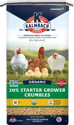 Kalmbach Feeds Organic 20% Protein Starter Grower Crumbles Poultry Feed, 35-lb bag