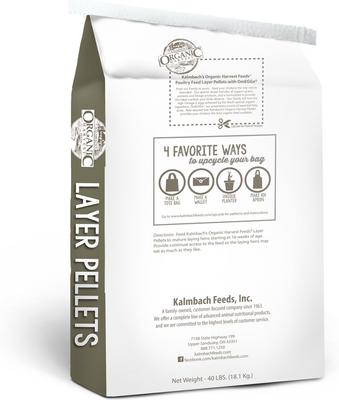Show full view: Kalmbach Feeds Organic Harvest 17% Protein Layer Crumbles Chicken Feed, 25-lb bag slide 2 of 8
