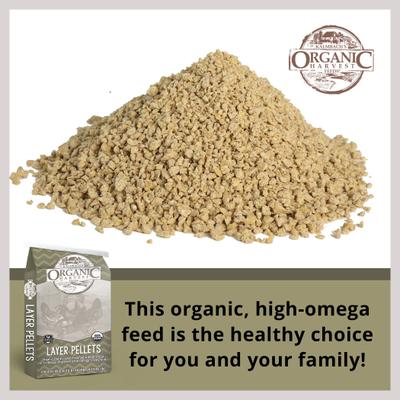 Show full view: Kalmbach Feeds Organic Harvest 17% Protein Layer Crumbles Chicken Feed, 25-lb bag slide 3 of 8