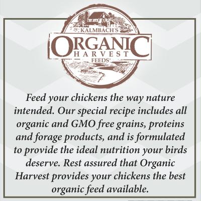 Show full view: Kalmbach Feeds Organic Harvest 17% Protein Layer Crumbles Chicken Feed, 25-lb bag slide 5 of 8