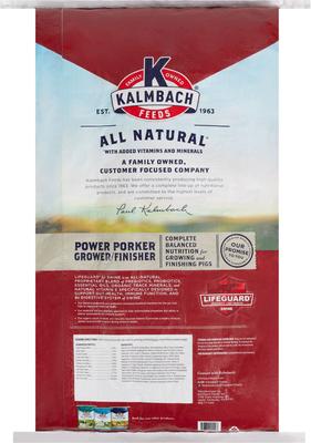 Show full view: Kalmbach Feeds Power Porker Grower & Finisher Pig Feed, 50-lb bag slide 3 of 6
