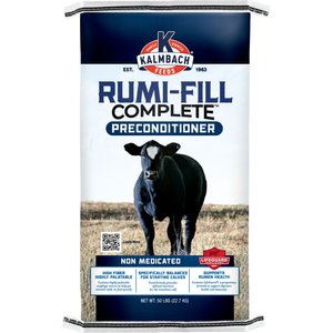 Kalmbach Feeds Rumi-Fill Complete Preconditioner Cattle Feed, 50-lb bag