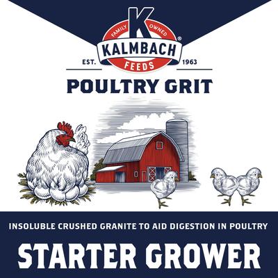 Show full view: Kalmbach Feeds Starter/Grower Grit Crumble Chicken Feed, 50-lb bag slide 3 of 5