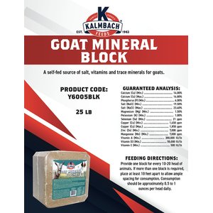 Kalmbach Feeds Vitamin & Mineral Goat Supplement, 25-lb block