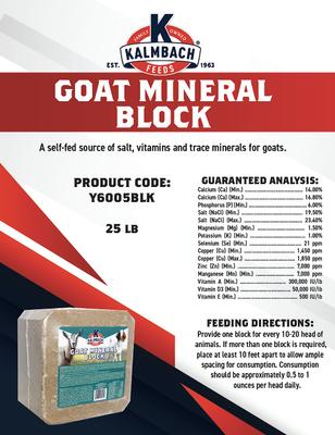Show full view: Kalmbach Feeds Vitamin & Mineral Goat Supplement, 25-lb block slide 3 of 5