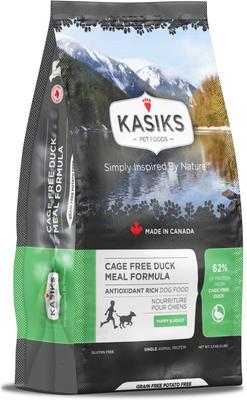 Show full view: KASIKS Cage Free Duck Meal Formula Grain-Free Dry Dog Food, 5-lb bag slide 3 of 5
