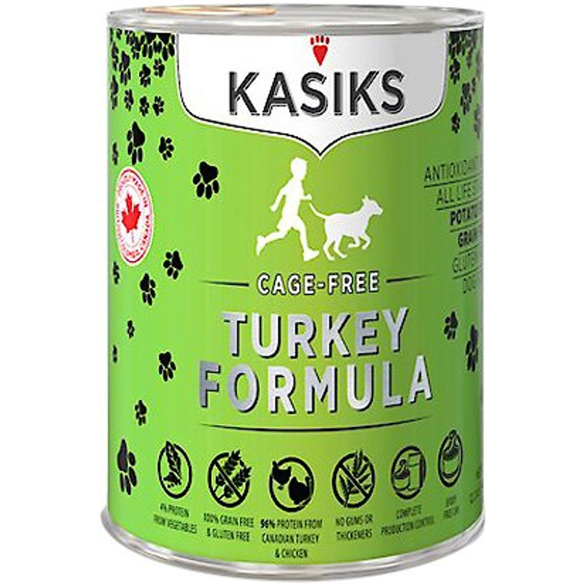 KASIKS Cage-Free Turkey Formula Canned Dog Food, 12.2-oz, case of 12