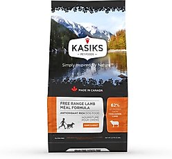 KASIKS Free Range Grain-Free Lamb Formula Dry Dog Food, 5-lb bag