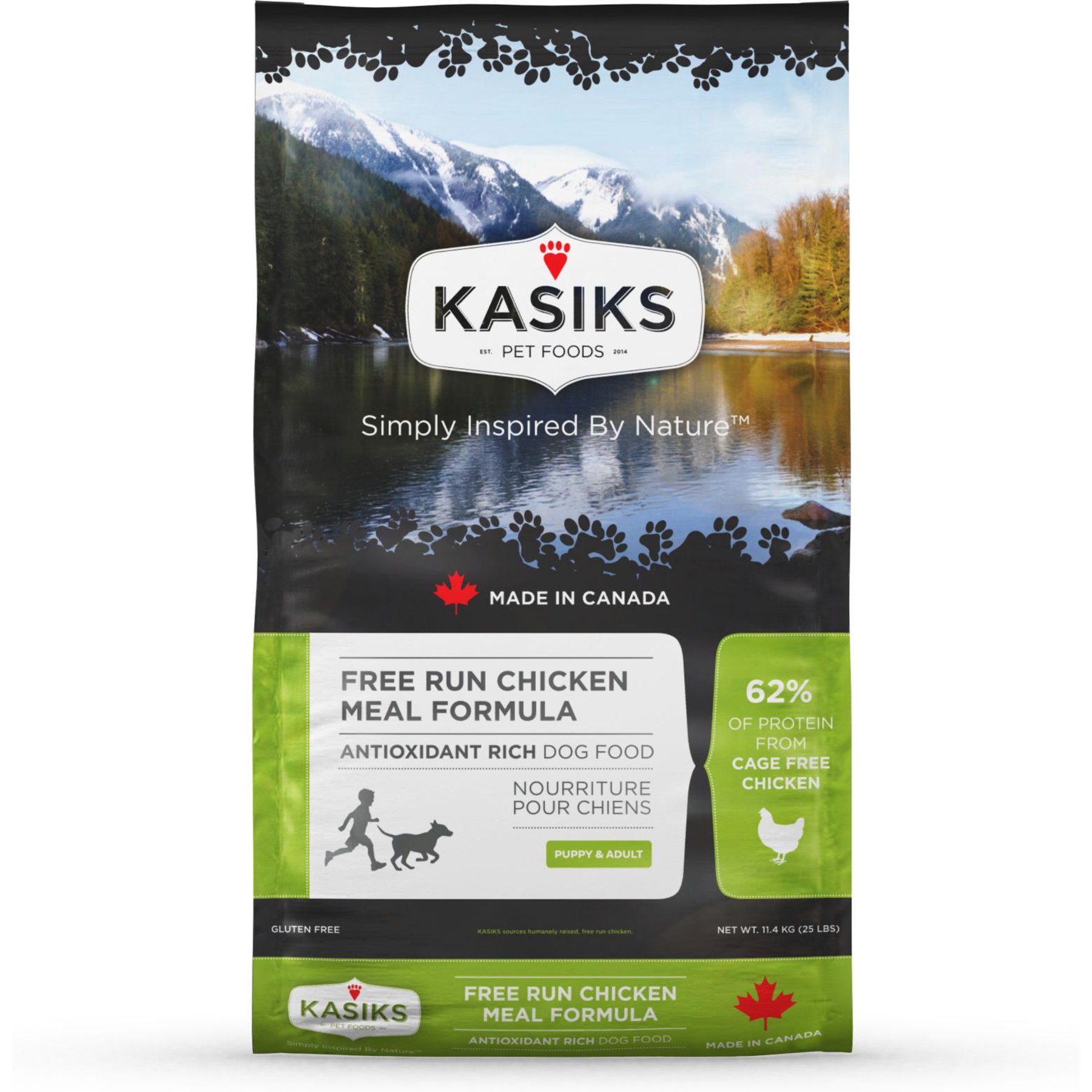 KASIKS Free Run Chicken Meal Formula Grain-Free Dry Dog Food, 25-lb