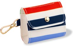 Kate Spade New York Leash Attachment Dog Poop Bag Holder with Bags, 15 count, Adventure Stripe
