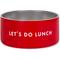 Show in main carousel: Kate Spade New York Non-Skid Stainless Steel Dog Bowl, Let's Do Lunch, Large: 4-cup slide 1 of 2