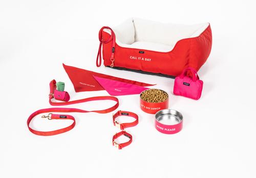 Show full view: Kate Spade New York Non-Skid Stainless Steel Dog Bowl, Let's Do Lunch, Large: 4-cup slide 2 of 2