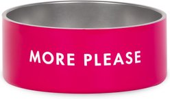 Kate Spade New York Non-Skid Stainless Steel Dog Bowl, More Please, Small: 2-cup