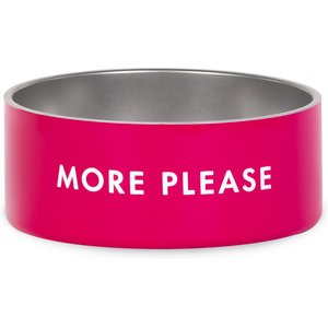 Kate Spade New York Non-Skid Stainless Steel Dog Bowl, More Please, Small: 2-cup