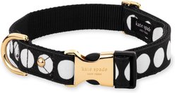 Kate Spade New York Polyester Dog Collar, Art Dot, Medium/Large: 15 to 24-in neck, 1-in wide