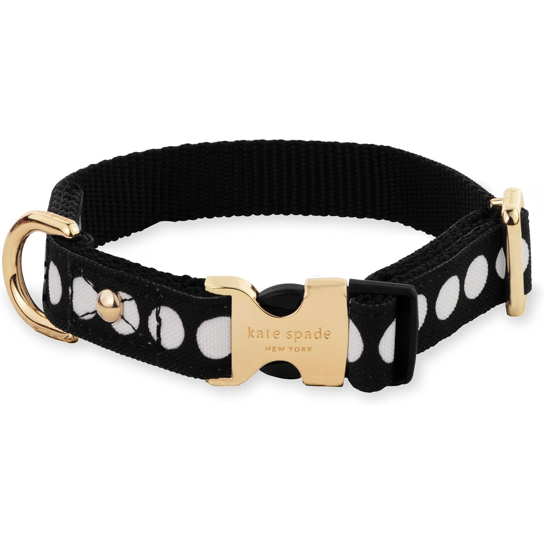 Kate Spade New York Polyester Dog Collar, Art Dot, Small/Medium: 11 to 15-in neck, 3/4-in wide