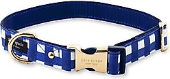 Kate Spade New York Polyester Dog Collar, Navy Gingham, Medium/Large: 15 to 24-in neck, 1-in wide