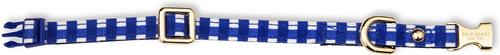 Show full view: Kate Spade New York Polyester Dog Collar, Navy Gingham, X-Small: 8 to 11-in neck, 1/2-in wide slide 2 of 3