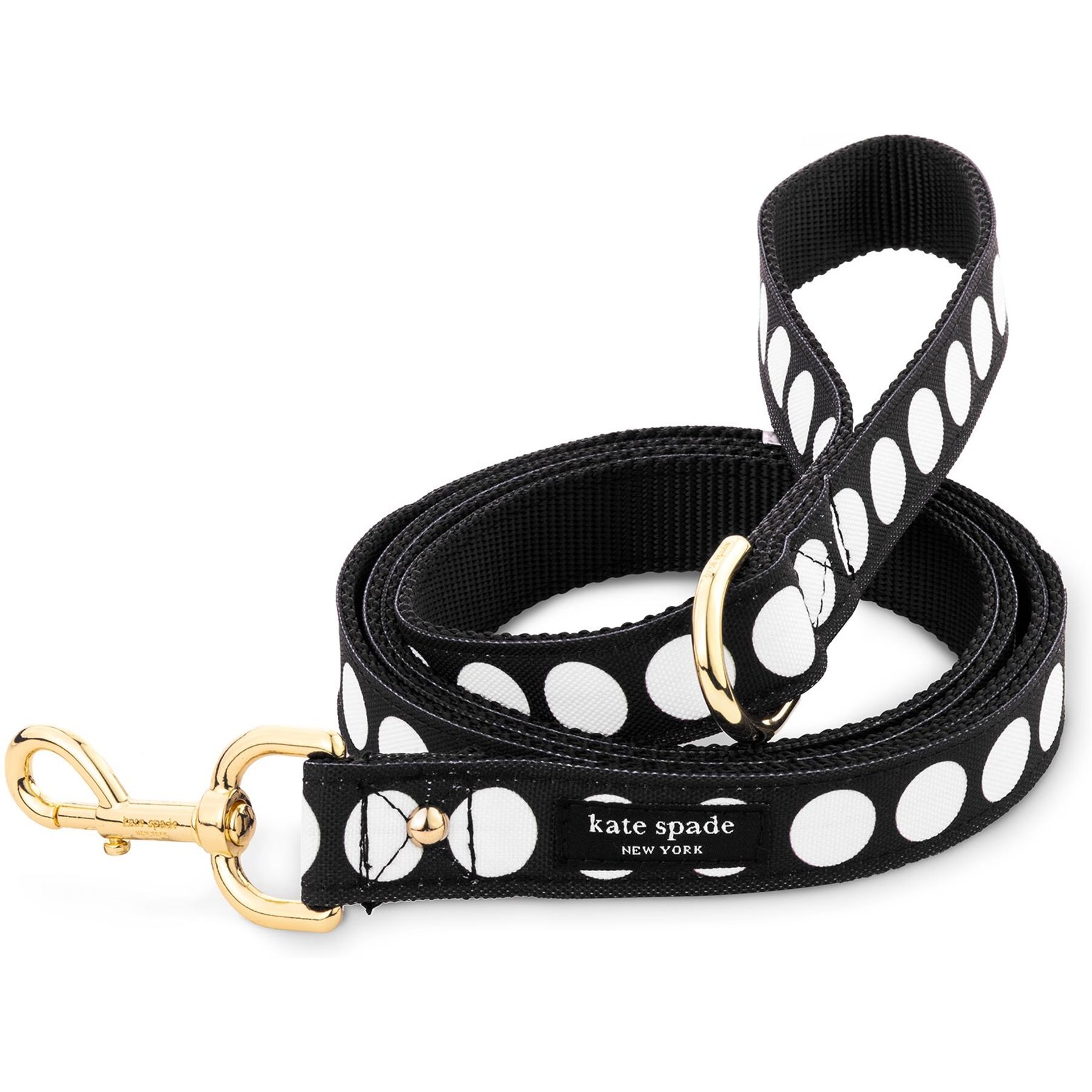 Kate Spade New York Polyester Dog Leash, Art Dot, Medium/Large: 6-ft long, 1-in wide