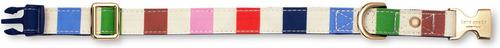 Show full view: Kate Spade New York Polyester & Nylon Standard Dog Collar, Adventure Stripe, Small: 11 to 15-in neck, 3/4-in wide slide 2 of 3