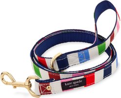 Kate Spade New York Polyester & Nylon Standard Dog Leash, Adventure Stripe, Small: 4.5-ft long, 3/4-in wide