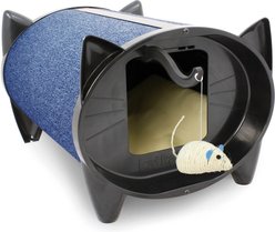 KatKabin SkratchKabin Covered Cat Bed, Blueberry
