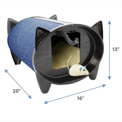 Show full view: KatKabin SkratchKabin Covered Cat Bed, Blueberry slide 3 of 4