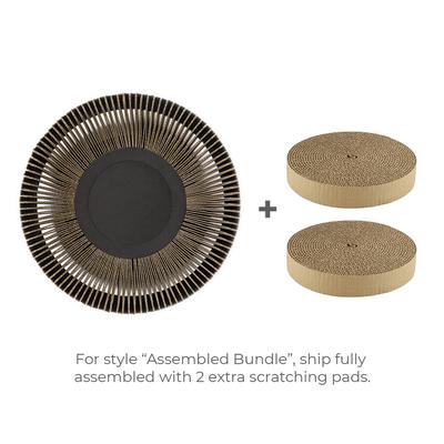 Show full view: Katris Pre-Assembled Nest Scratcher Lounge Cat Bed, Black, Medium slide 8 of 11