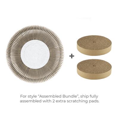 Show full view: Katris Pre-Assembled Nest Scratcher Lounge Cat Bed, White, Medium slide 7 of 12