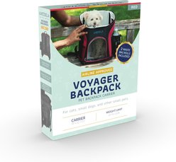 Katziela Airline Approved Backpack Dog & Cat Carrier, 16-in, Red slide 2 of 7