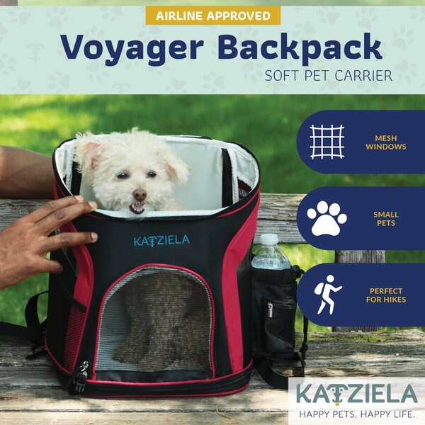 Katziela Voyager Airline-Approved Backpack Dog Carrier