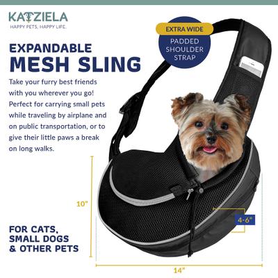 Katziela Expandable Sling Dog & Cat Carrier, Small