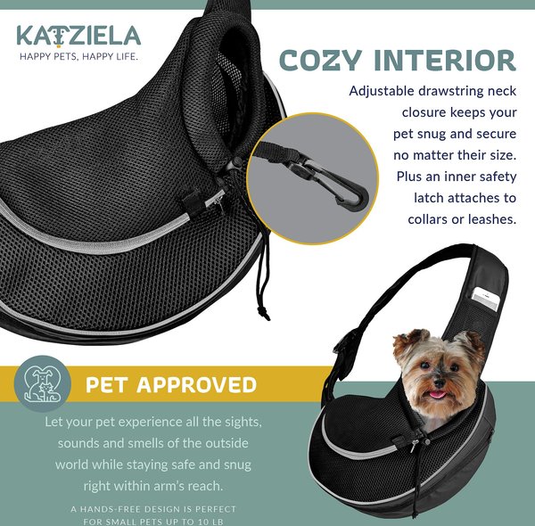 Katziela Expandable Sling Dog & Cat Carrier, Small