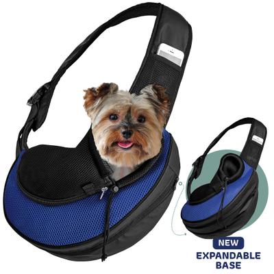 Show full view: Katziela Expandable Sling Dog & Cat Carrier, Small, Blue slide 1 of 7