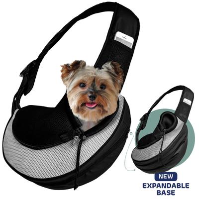 Show full view: Katziela Expandable Sling Dog & Cat Carrier, Small, Grey slide 1 of 5