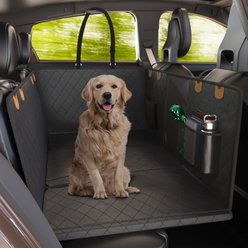 Katziela Extended Back Car Seat Cover, Large, Black