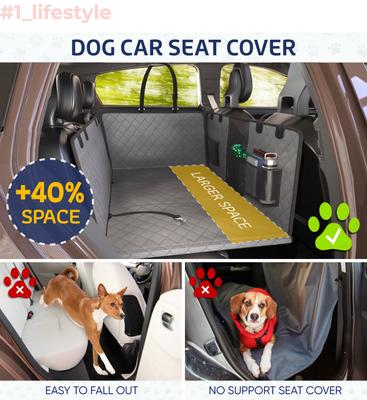 Show full view: Katziela Extended Back Car Seat Cover, Large, Gray slide 7 of 10