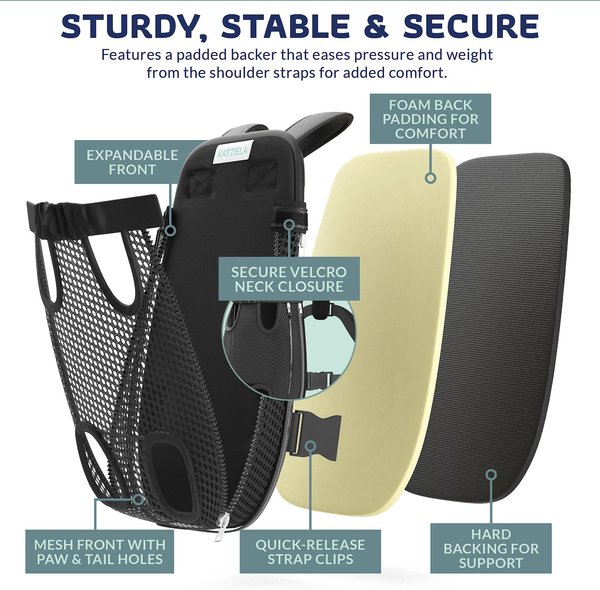 Show full view: Katziela Kangaroo Pouch Breathable Mesh Dog Carrier, Large slide 3 of 8
