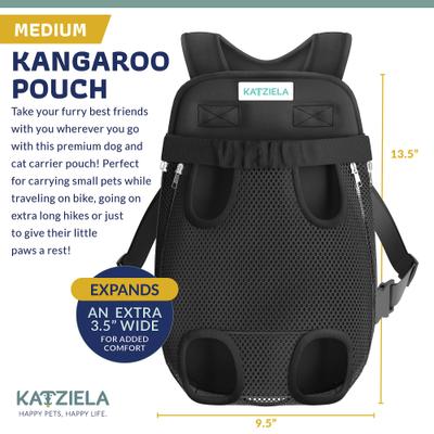 Show full view: Katziela Kangaroo Pouch Breathable Mesh Dog Carrier, Medium slide 2 of 8