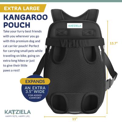 Show full view: Katziela Kangaroo Pouch Breathable Mesh Dog Carrier, X-Large slide 2 of 8