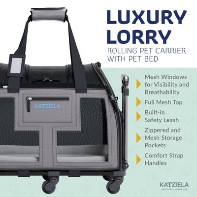 Show full view: Katziela Luxury Lorry Pro Airline Approved Bag Dog & Cat Carrier, Dark Gray, 16-in slide 4 of 10
