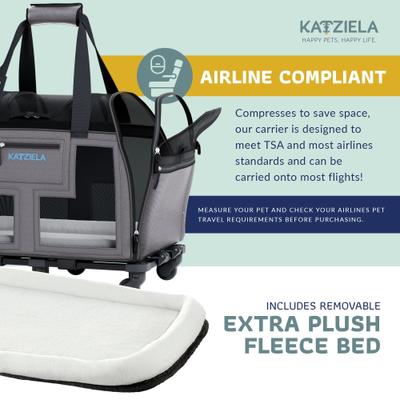 Show full view: Katziela Luxury Lorry Pro Airline Approved Bag Dog & Cat Carrier, Dark Gray, 16-in slide 7 of 10