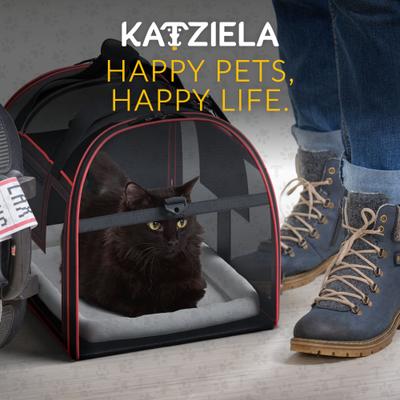 Show full view: Katziela Luxury Lorry Pro Removable Wheels & Double Telescopic Handle Dog & Cat Carrier, Black & Red slide 8 of 9