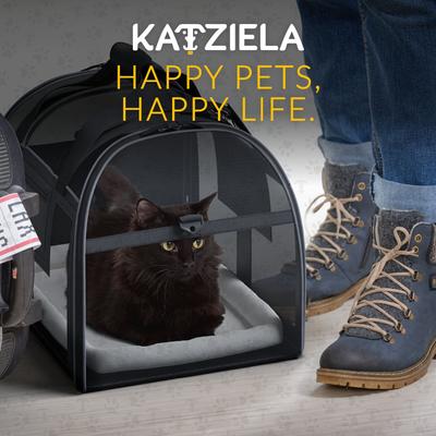 Show full view: Katziela Luxury Lorry Pro Removable Wheels & Double Telescopic Handle Dog & Cat Carrier, Gray slide 8 of 9
