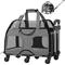 Show in main carousel: Katziela Luxury Rider Pro Removable Wheels & Double Telescopic Handle Airline-Approved Dog & Cat Carrier Bag, Gray slide 1 of 9