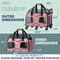 Show in main carousel: Katziela Luxury Rider Pro Removable Wheels & Double Telescopic Handle Airline-Approved Dog & Cat Carrier Bag, Pink/White slide 2 of 9