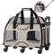Show in main carousel: Katziela Luxury Rider Pro Removable Wheels & Double Telescopic Handle Airline-Approved Dog & Cat Carrier Bag, White/Pink slide 1 of 9