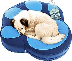 Katziela Paw Shaped Pillow Dog & Cat Bed, Blue, Large: 40-in