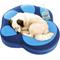Show in main carousel: Katziela Paw Shaped Pillow Dog & Cat Bed, Blue, Large: 40-in slide 1 of 7