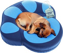 Katziela Paw Shaped Pillow Dog & Cat Bed, Blue, Small: 25-in